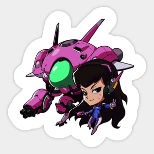 D.Va Cute Spray - Overwatch Sticker